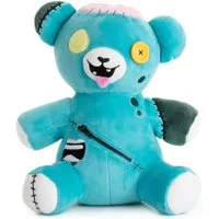 Corimori Kuscheltier Frankie der Zombie-Teddy, 27cm Stofftier (Geschenk, Packung, Geschenk), Plüschtier, Plüsch Zombie Teddy, Teddybär, Kuscheltier, Bär, türkis