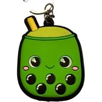 Whitehouse Leisure International Ltd Schlüsselanhänger Schlüsselanhänger 6cm Kinder Mini Anhänger keychain Bubble Tea grün, Schlüsselanhänger Food Essen Lebensmittel Geschenk Hund Frau Herren