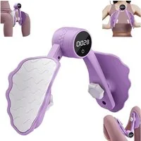 Forrlite Beckenbodentrainer Oberschenkeltrainer Beckenbodentrainer mit Zähler für Frauen, Stärkeeinstellung mit Drei Gängen und Intelligenter Datenchip, Po Trainer Beintrainer,Beine Trainingsgerät für Zuhause Damen Frau