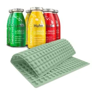 SmoothieDog 6er Pack Klassik 6x 250ml + Trixie Backmatte Grün