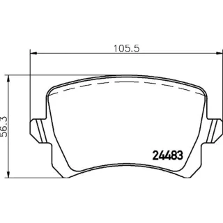 Hella Bremsbel?ge hinten VW Cc Passat