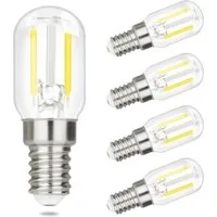 ZMH LED-Leuchtmittel E14 LED Vintage Glühbirnen - T22 LED Leuchtmittel für Flur, 4 St., Kaltweiß, Nicht Dimmbar