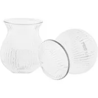 Mulex Teeglas, 6-tlg., Borosilikatglas, Mini Teegläser, 100 ml, 6-teiliges Set im geriffeltem Design