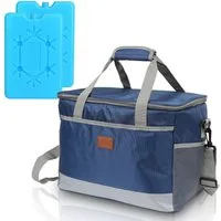 Clanmacy Kühltasche Kühltasche mit Kühlelemente Picknicktasche Lunchtasche Mittagessen, 15L/25L/33L, mit 2er Kühlakkus, isoliert mit Kühlfunktion