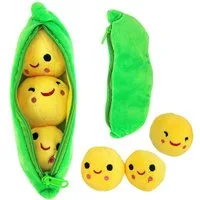 BEMIRO Tierkuscheltier Edamame Stofftier Erbsen in Plüsch Schote Kawaii, Polyester, einzeln