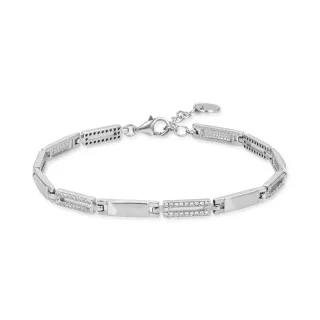 Luxenter 925 Sterling Silber Armband mit rhodiniertem Brillant Zirkonia - Amim