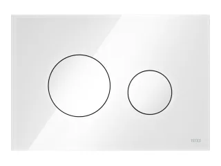 Tece loop WC-Betätigungsplatte Zweimengen Glas weiß glzd. Tasten weiß glzd., 9240650 9240650