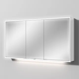 Sanipa Reflection Spiegelschrank MILO 140 mit LED-Beleuchtung, Weiß-Glanz, AU03878 AU03878