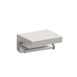 Herzbach Design iX Papierrollenhalter 17.815000.1.09 Edelstahl gebürstet, mit Deckel, Wandmontage