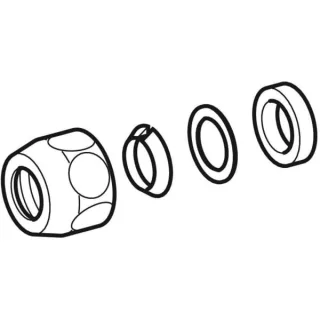 Geberit Konus-Quetschverschraubung R 3/8 glanzverchromt, 294833211 294833211