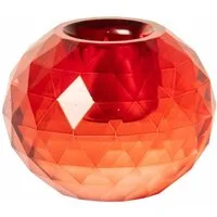 EJA International Kerzenhalter Kristallhalter - Rot (1 St), 4,5xø6 cm