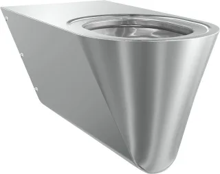 KWC Aquarotter T-WC, CAMPUS, Edelstahl, wandhängend, 360x351x700 mm, barrierefrei, ohne Sitz, 200010 2000100147