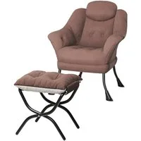 GarveeMore Ohrensessel Relaxsessel mit Hocker Ohrensessel Polstersessel Faulsessel