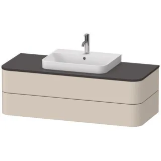 Duravit Happy D.2 Plus Konsolenwaschtischunterbau wandhängend Taupe Supermatt 1300x550x408 mm - HP49 HP496208383