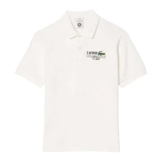 Lacoste - "Roland Garros Edition" Poloshirt für Herren/Damen Unisex, Frottee, Tennis (Cremefarbe)