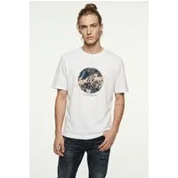 Jack & Jones Rundhalsshirt JJHONOLULU SHAPE TEE SS CREW NECK Baumwolle, regular fit