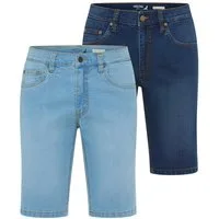 Arizona Jeansshorts Doppelpack Denimshorts (2er-Pack) Regular-Fit, gerade geschnittenes Bein