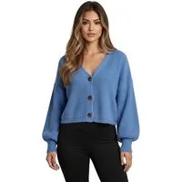 Worldclassca Cardigan WORLDCLASSCA Cardigan Oversize V-Neck Button Strickjacke Ballonärmeln Neue Kollektion - Stilvolle und gemütliche Strickmode für Damen
