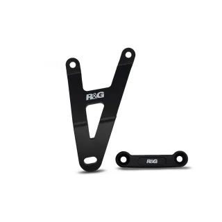 R&amp;G Auspuffhalter+Sozius Fußrastenabdeckung Honda CB 750 Hornet Baujahr 2023-2026 RH12/RH24 schwarz
