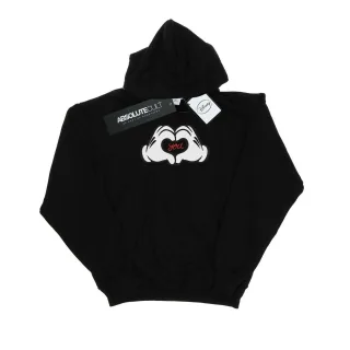 Disney - "Mickey Mouse Loves You" Kapuzenpullover für Mädchen (Schwarz)