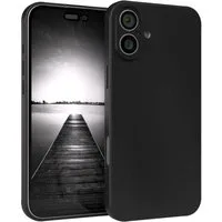 EAZY CASE Handyhülle für Apple iPhone 16 Plus Hülle Silikon 6,7 Zoll, Silikon Schutzhülle mit Kameraschutz kratzfest Back Cover Etui Schwarz