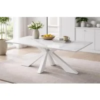 möbelando Couchtisch Noah, in weiß, Keramik, Metall - 110x40x70cm (BxHxT)