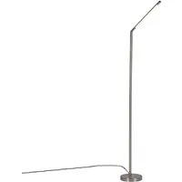 Qazqa Stehlampe Berdien fl, Dimmbar, LED fest integriert, Extra-Warmweiß, QAZQA Stehlampe, integrated, Stahl, Stahl, Modern