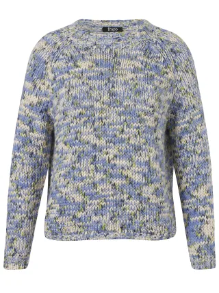 Frapp - Pullover Rundhals 1/1 Arm multicol. blue multicolor - Gr. - 52