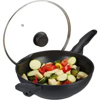 relaxdays Wok mit Deckel Induktio