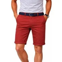 Geographical Norway Bermudas Chino Shorts kurze Hose Bermuda Knielang Stoff bequem mit Gürtel short
