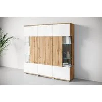 OTTO home Highboard Kenia (1 St), Modernes Highboard, mit Glastüren, Breite 135 cm