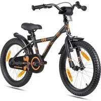 PROMETHEUS BICYCLES Kinderfahrrad HAWK 18 Zoll ab 5 - 6 Jahre, 1 Gang, Junge Mädchen Fahrrad Kinder mit Rücktrittbremse Fahrradständer