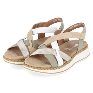 Remonte Sandalen  Grün - Gr. 37 -  Textil und Synthetik