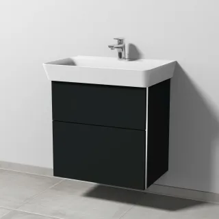 Sanipa 3way Waschtischunterbau zu Ideal Standard Connect Air Cube Waschtisch mit 2 Auszügen, Vulkan- BP6491V