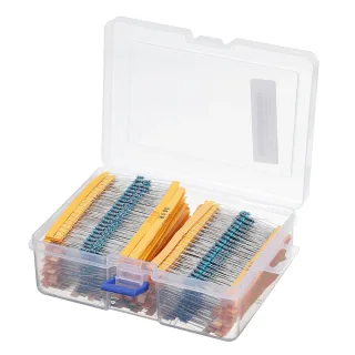 2600pcs 130 Values 1/4W 0.25W 1% Metal Film Resistors Assorted Pack Kit Set Lot Resistors Assortment Kits Fixed Resistor