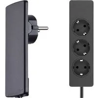 Evoline 3fach Steckdosenleiste mit Flachstecker 151000156100 Steckdosenleiste (Kabellänge 1.50 m)