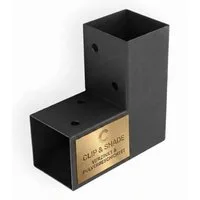 CLIP & SHADE Pfostenbeschlag Pfostenbeschlag Pfostenverbinder für 70x70 mm Eckverbinder, Pulverbeschichtete 2mm starke Stahlkonstruktion