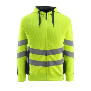 MASCOT Corby Kapuzensweatshirt mit Reißverschluss SAFE SUPREME Hi-vis Gelb / Schwarzblau L - 50138-932-17010-L