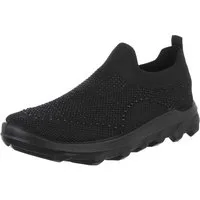 Ital-Design Damen Low-Top Freizeit Slipper (88843475) Flach Sneakers Low in Schwarz