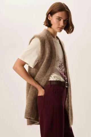 des petits hauts - Strickjacke - Alvine beige - Gr. - L