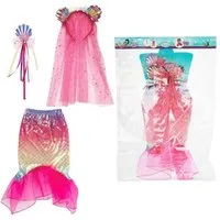 Toi-Toys Kostüm Mermaids Verkleidungsset Meerjungfrau, Kleid, Diadem & Zauberstab