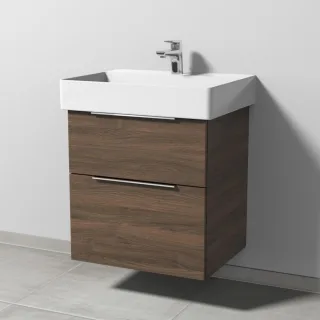 Sanipa 3way Waschtischunterbau zu Duravit Dura Square Waschtisch mit 2 Auszügen, Eiche-Arizona UM42680