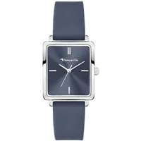 Tamaris Quarzuhr Signature Square Silicon TT-0245-PQ, Armbanduhr, Damenuhr, Silikonarmband, analog