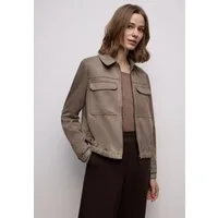 STREET ONE Lederimitatjacke in Velours-Optik