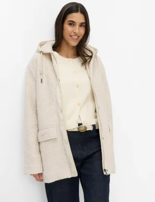 Brax Damen Jacke Style HAILEY soft ecru, Altweiß, Gr. 34