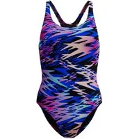 Speedo Badeanzug HYPERBOOM PRINT MEDALIST 1PC BLK/PNK