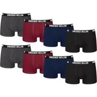 Vincenzo Bellini Boxershorts aus Baumwolle - 3 Farbvarianten - Herren Unterhose (Männer Unterwäsche Spar-Set, 8-St., 8er Set) Doppelt genäht - Ergonomisch & Langlebig - ohne kratzenden Zettel