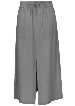 THE FASHION PEOPLE - Linen Skirt dark mocha - Gr. - 36