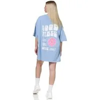 Worldclassca T-Shirt Worldclassca Oversized Print GOOD VIBES T-Shirt lang Sommer Oberteil