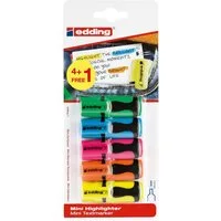 edding Marker Textmarker edding 7 Mini VE=5 Stück Blister sortiert